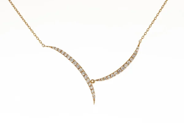 0,46 Karat Fantezi Pırlantalı Kolye 18K