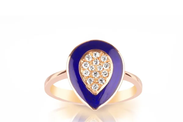 0,16 Karat Mineli Pırlantalı Yüzük 14K