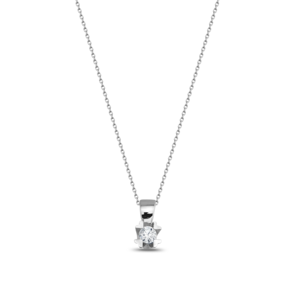0,20 Karat Tektaş Pırlantalı Kolye 14K